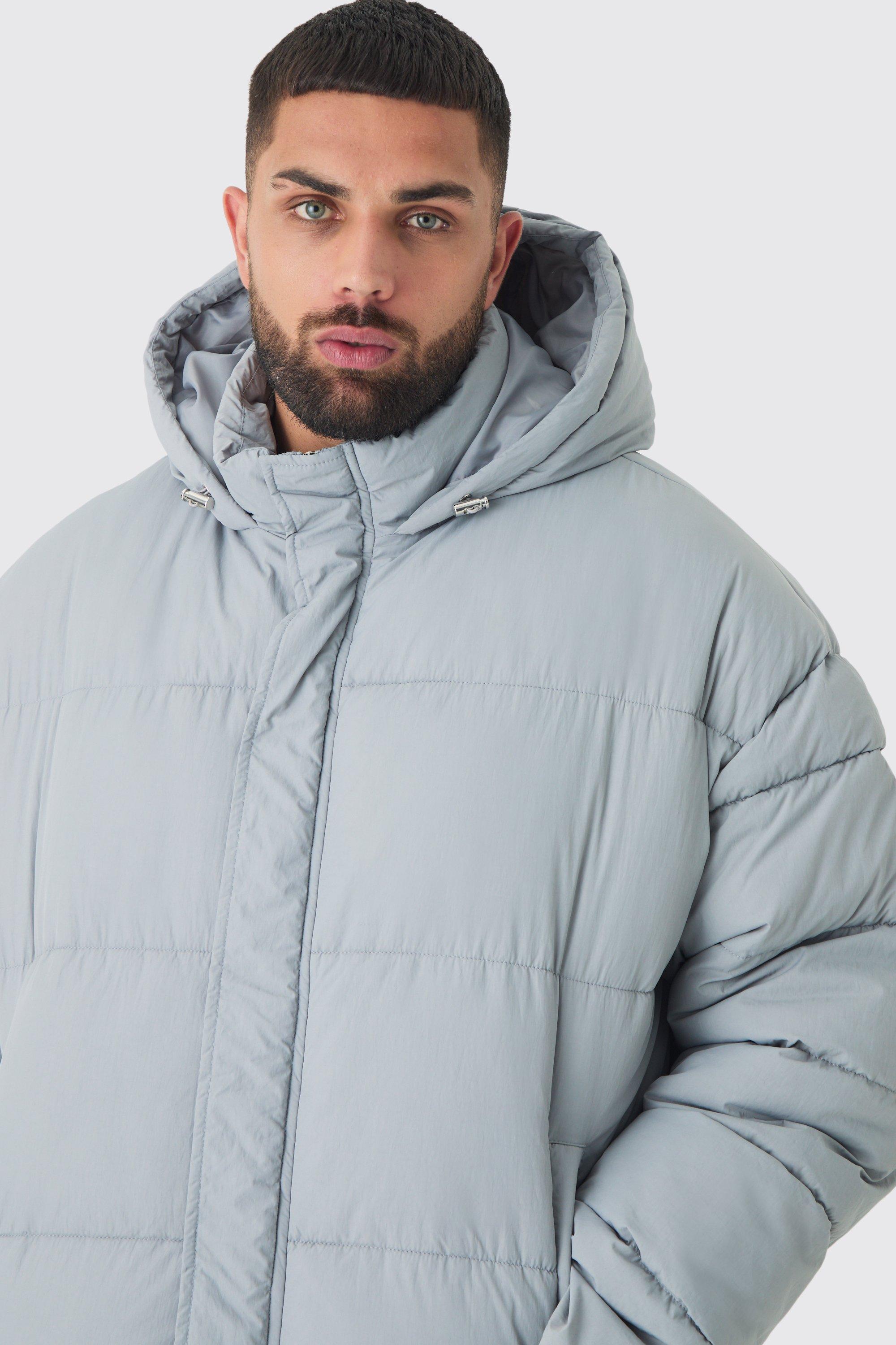 Light grey puffer coat on sale